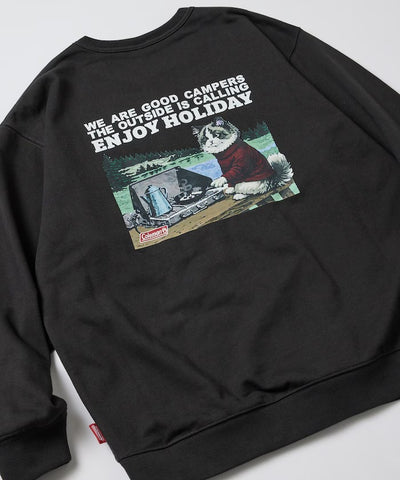Coleman × FREAK'S STORE / 復古型錄貓咪圖案 圓領衫（日本聯名限定）