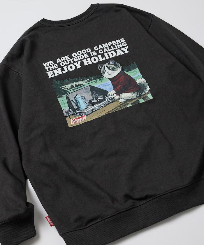 Coleman × FREAK'S STORE / 復古型錄貓咪圖案 圓領衫（日本聯名限定）