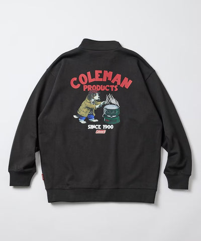 Coleman × FREAK'S STORE / 復古型錄狗狗圖案 拉鍊半領衫（日本聯名限定）