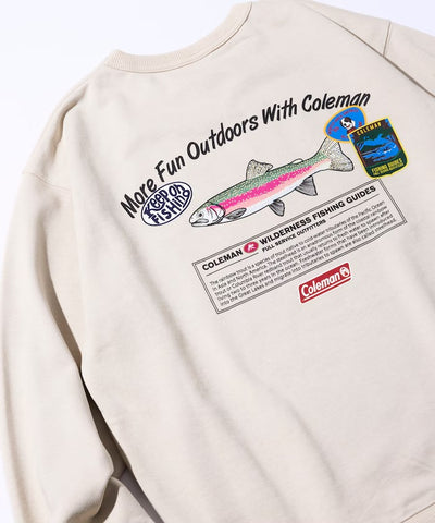 Coleman × FREAK'S STORE / 鱒魚釣具背印 圓領衫（日本聯名限定）