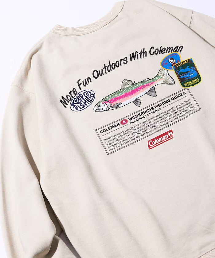 Coleman × FREAK'S STORE / 鱒魚釣具背印 圓領衫（日本聯名限定）