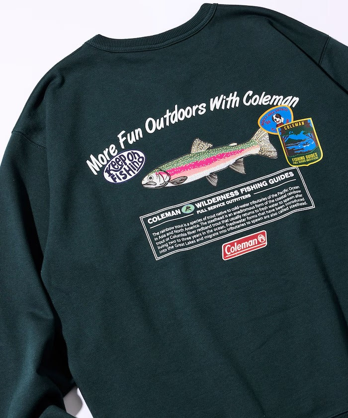 Coleman × FREAK'S STORE / 鱒魚釣具背印 圓領衫（日本聯名限定）