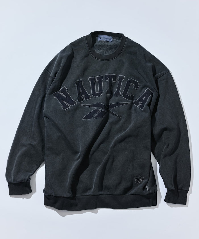 NAUTICA X REEBOK / 重磅 弧形標誌 刷色 圓領衫