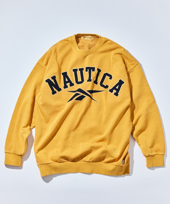 NAUTICA X REEBOK / 重磅 弧形標誌 刷色 圓領衫
