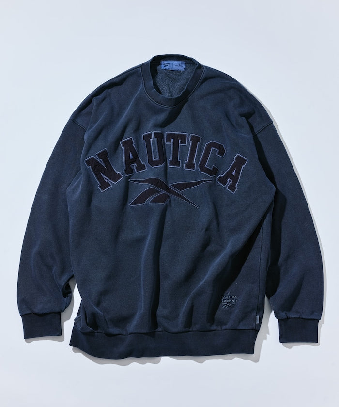 NAUTICA X REEBOK / 重磅 弧形標誌 刷色 圓領衫