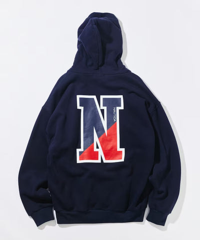 NAUTICA / 寬鬆學院LOGO 連帽衫