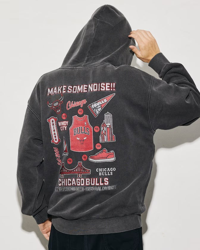 NBA × FREAK'S STORE / 球隊插畫背印 亨利領連帽衫（日本聯名限定）