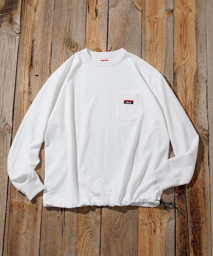 NANGA × FREAK’S STORE / 別注 neo-PRO 抽繩口袋機能 長袖T恤 *9月下旬出貨