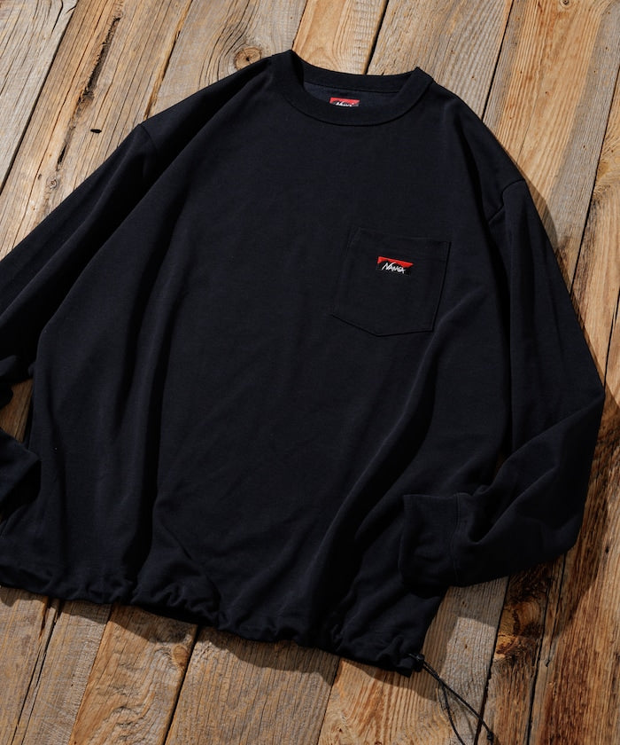 NANGA × FREAK’S STORE / 別注 neo-PRO 抽繩口袋機能 長袖T恤 *9月下旬出貨