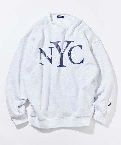 NAUTICA / NYC 印花刺繡圓領厚棉 圓領衫