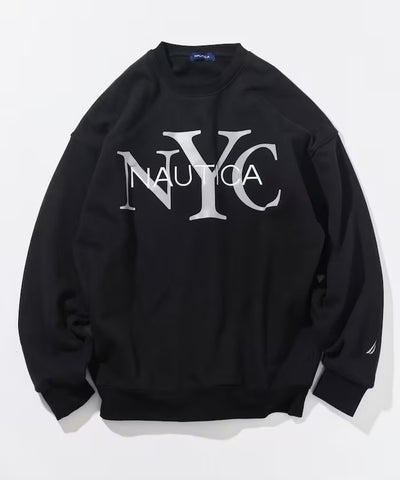 NAUTICA / NYC 印花刺繡圓領厚棉 圓領衫