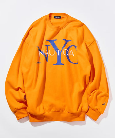 NAUTICA / NYC 印花刺繡圓領厚棉 圓領衫