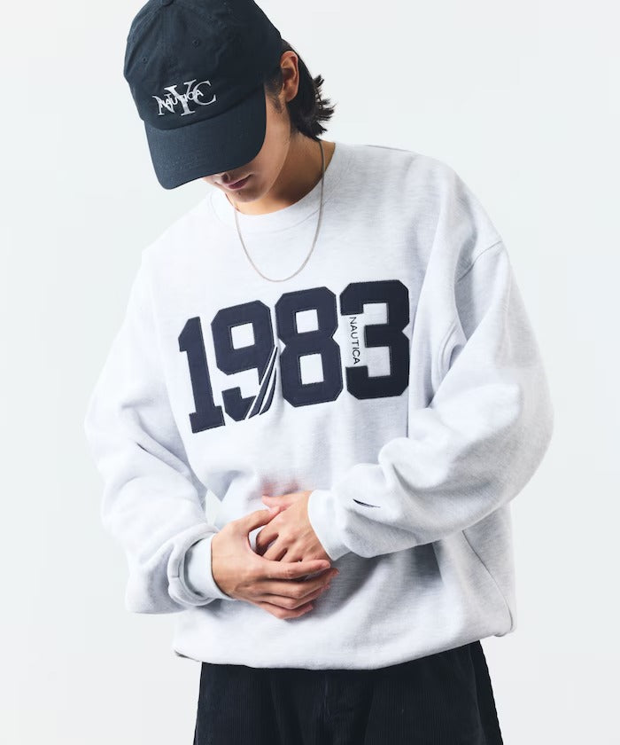 NAUTICA / 寬鬆刺繡貼布LOGO 圓領衫