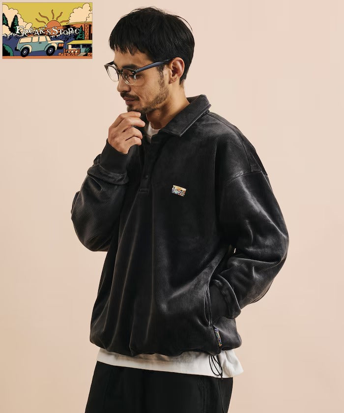 FREAK'S STORE / 寬鬆燈芯絨內刷毛 Polo衫
