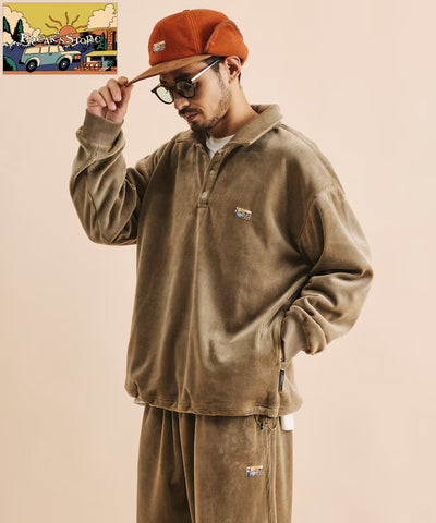 FREAK'S STORE / 寬鬆燈芯絨內刷毛 Polo衫