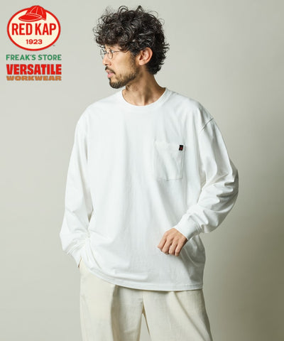 RED KAP × FREAK’S STORE / 別注圓領長袖口袋長袖T恤（兩件組）