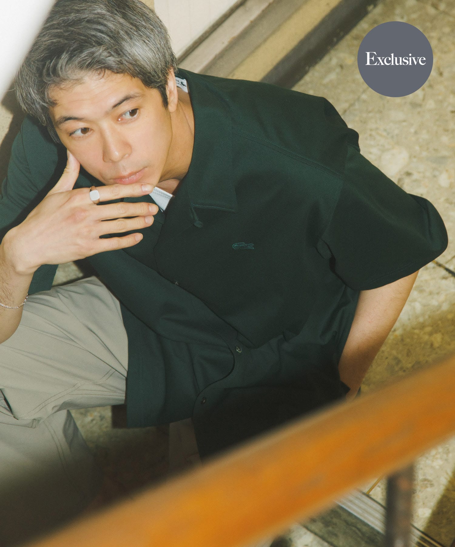 LACOSTE×URBAN RESEARCH　FUNCTIONAL PIQUE OP SHIRTS / 機能珠地開領襯衫