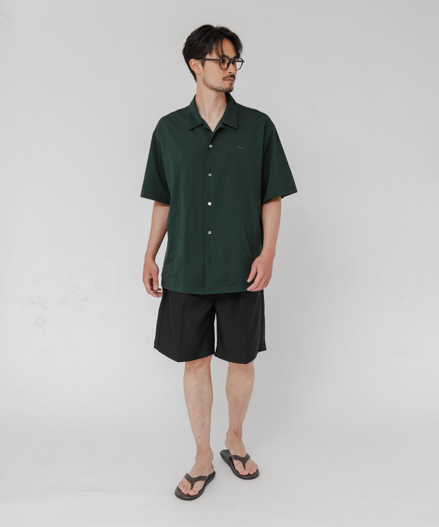 LACOSTE×URBAN RESEARCH　FUNCTIONAL PIQUE OP SHIRTS / 機能珠地開領襯衫