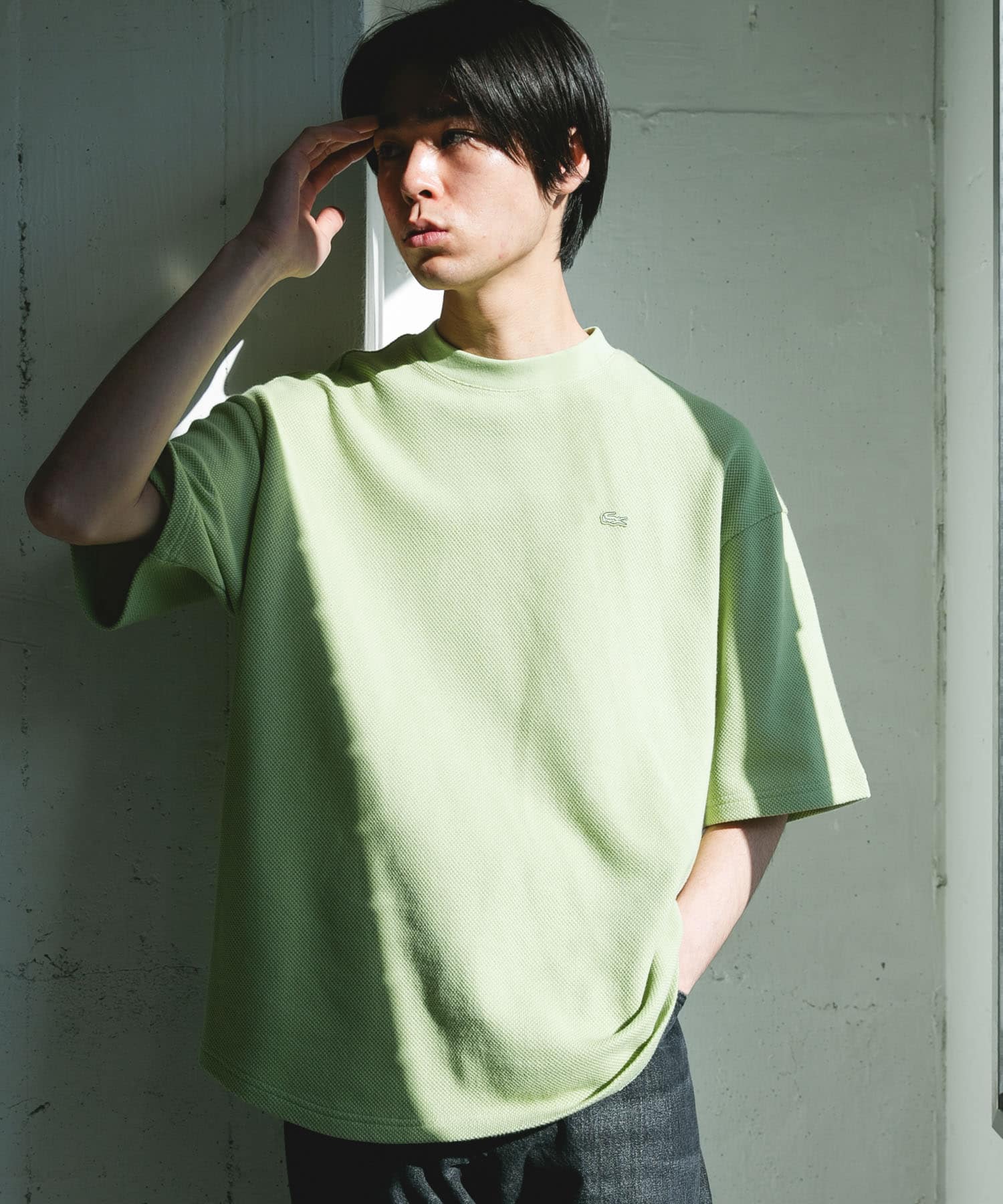 LACOSTE×DOORS　THICK PIQUE ROUND SHORT-SLEEVE / 厚磅鹿子布圓領短袖T恤
