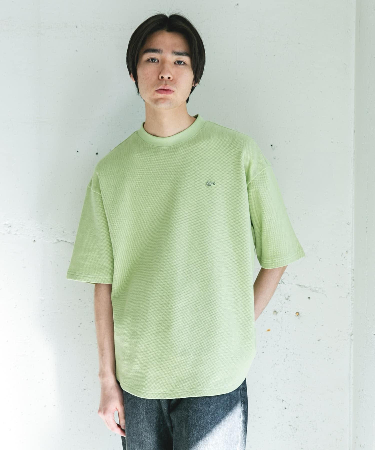 LACOSTE×DOORS　THICK PIQUE ROUND SHORT-SLEEVE / 厚磅鹿子布圓領短袖T恤