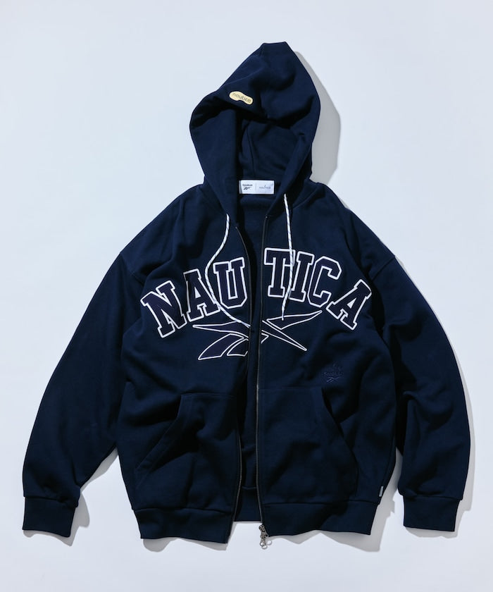 NAUTICA X REEBOK / 弧形標誌 重磅 連帽拉鍊外套