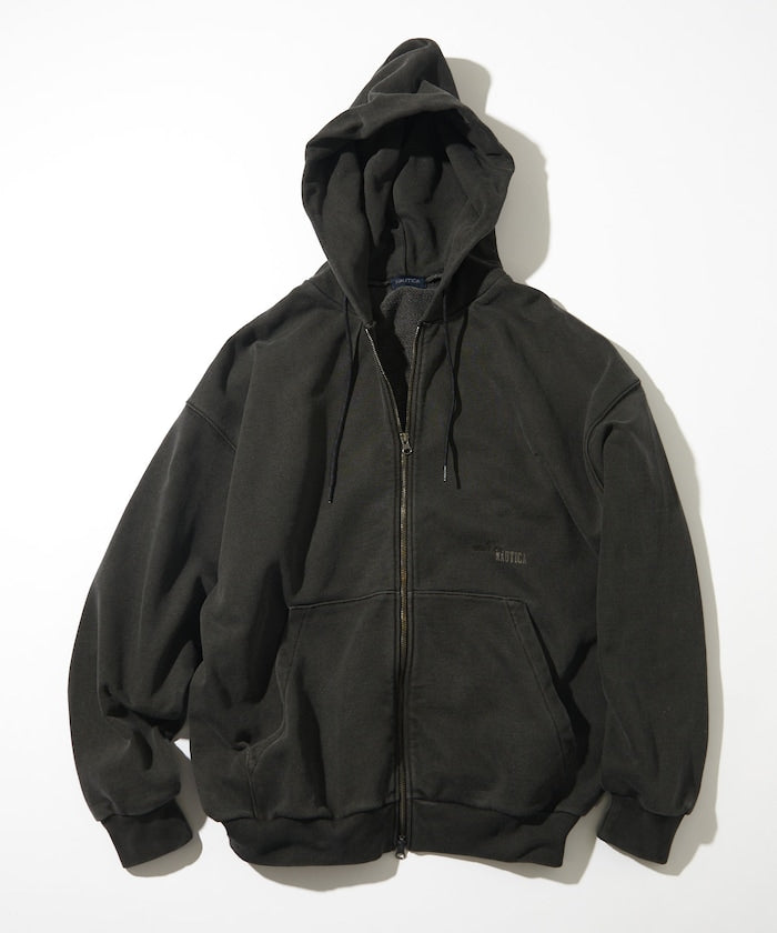 NAUTICA / 刷舊 雙向拉鍊帽衫