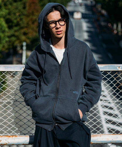 NAUTICA / 刷舊 雙向拉鍊帽衫