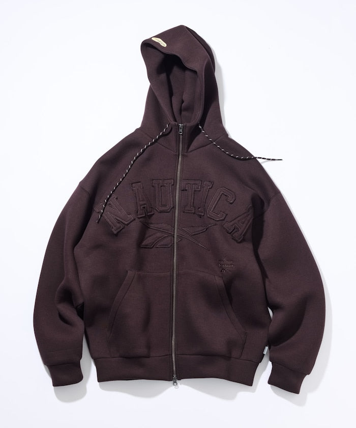 NAUTICA JP X REEBOK / 雙品牌拱形字樣 拉鍊連帽衫
