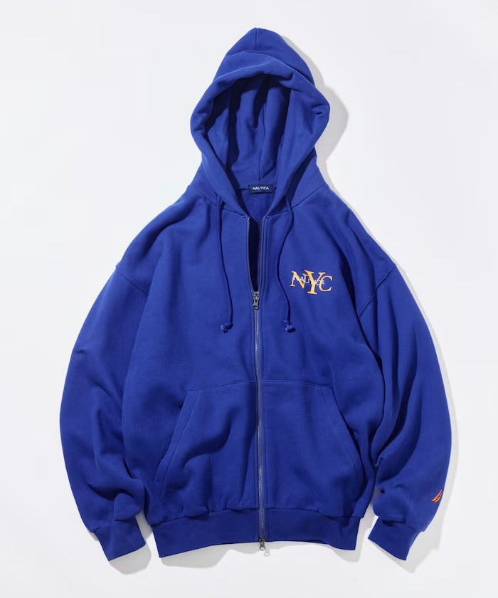 NAUTICA / NYC印花刺繡連帽拉鍊外套