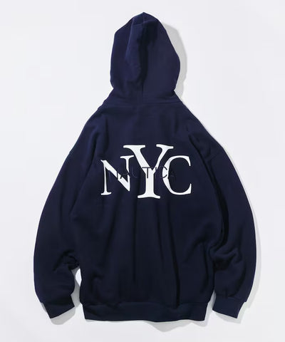 NAUTICA / NYC印花刺繡連帽拉鍊外套