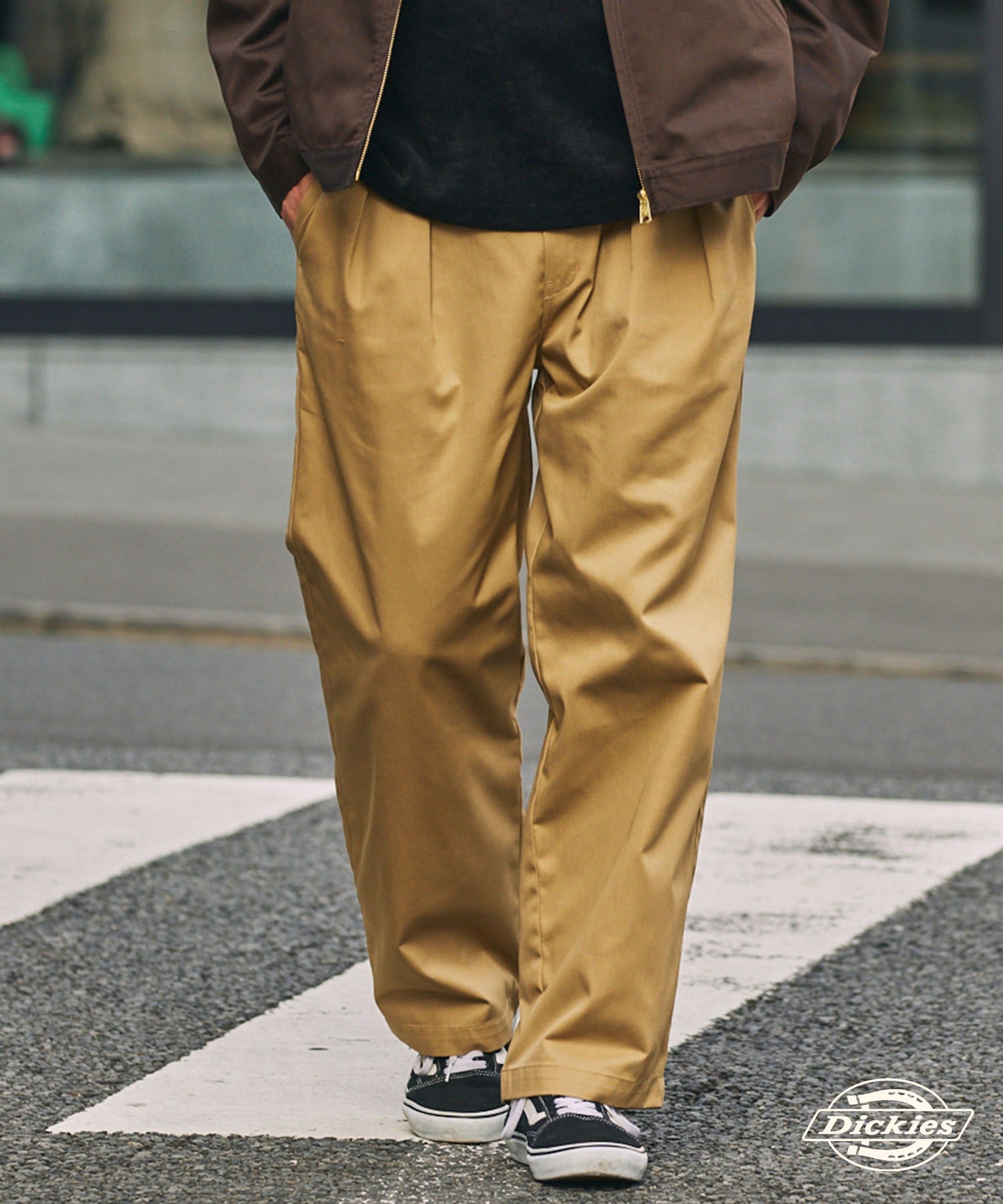 DICKIES / 別注 TC 斜紋 雙摺 直筒長褲