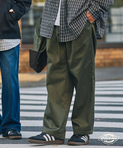 DICKIES / 別注 TC 斜紋 雙摺 直筒長褲