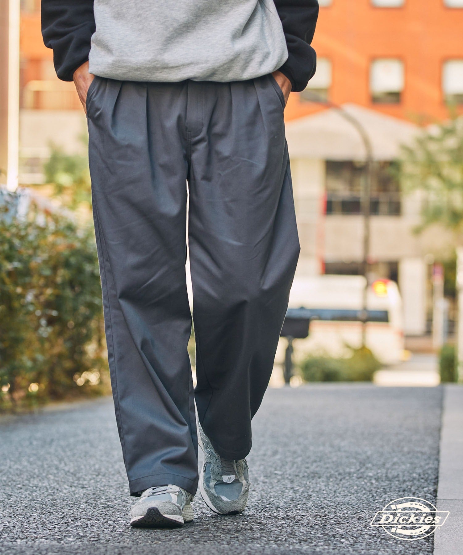 DICKIES / 別注 TC 斜紋 雙摺 直筒長褲