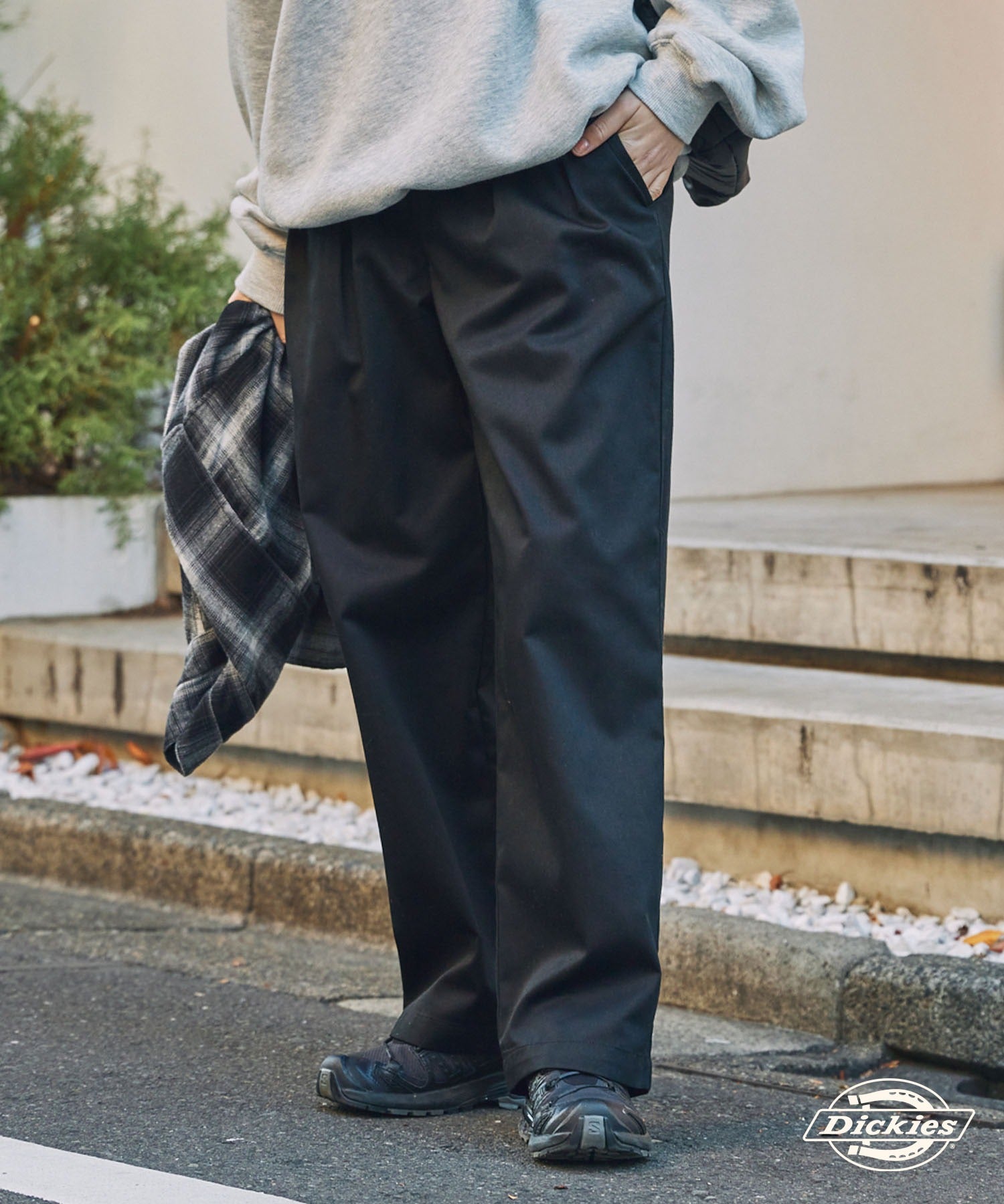 DICKIES / 別注 TC 斜紋 雙摺 直筒長褲