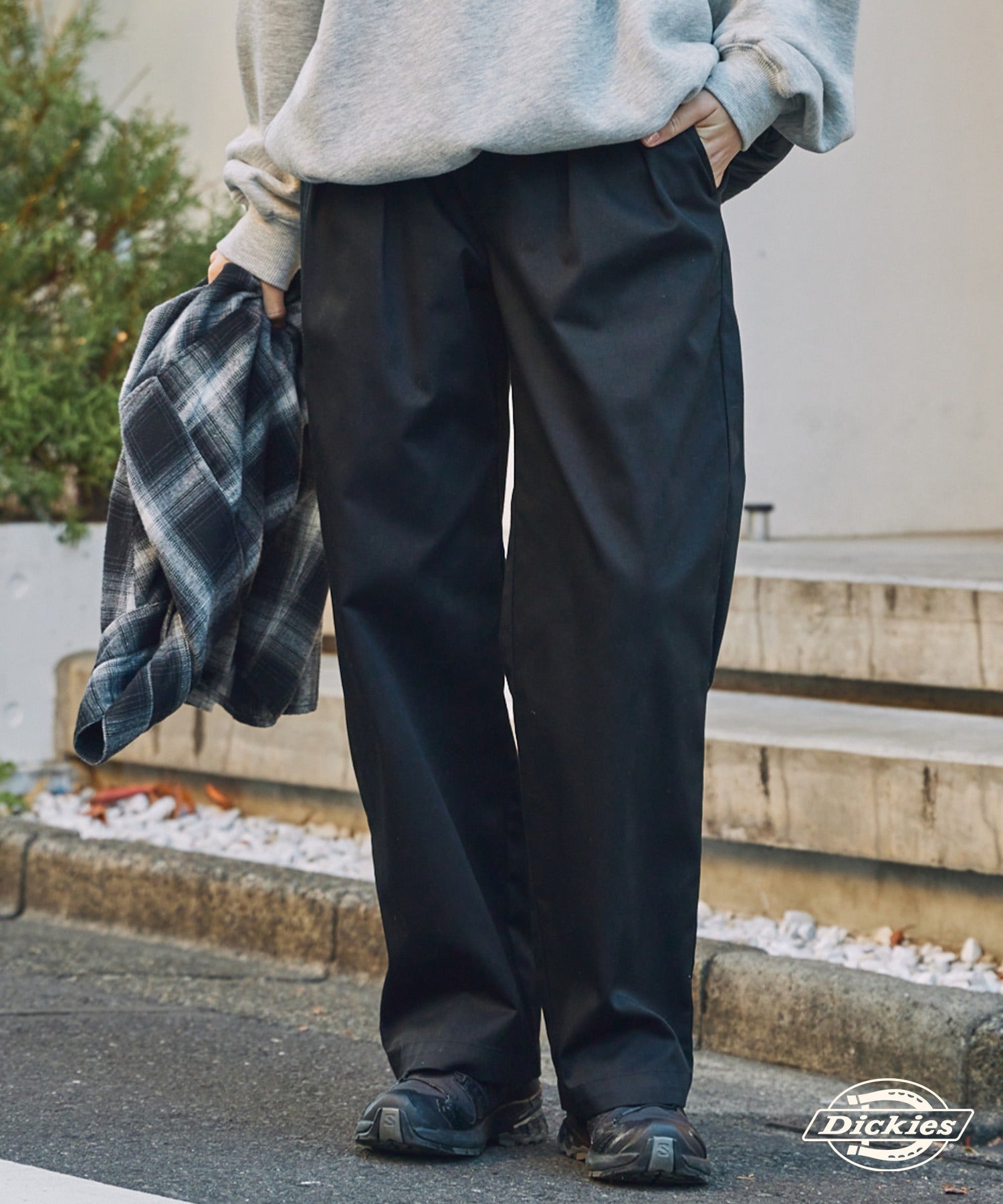 DICKIES / 別注 TC 斜紋 雙摺 直筒長褲