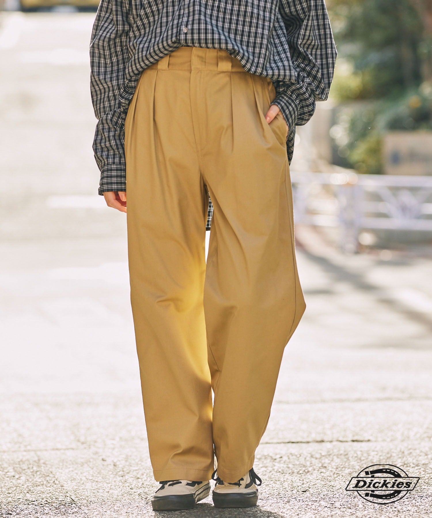 DICKIES / 別注 TC 斜紋 雙摺 直筒長褲