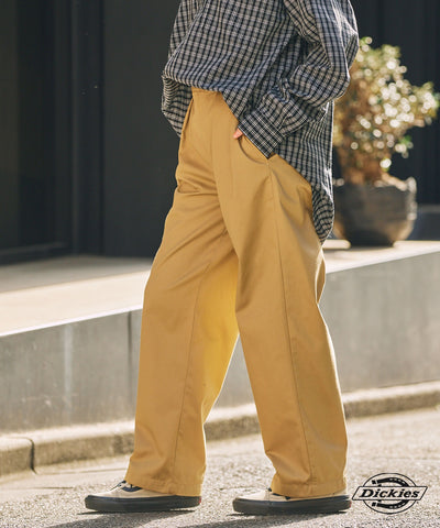 DICKIES / 別注 TC 斜紋 雙摺 直筒長褲