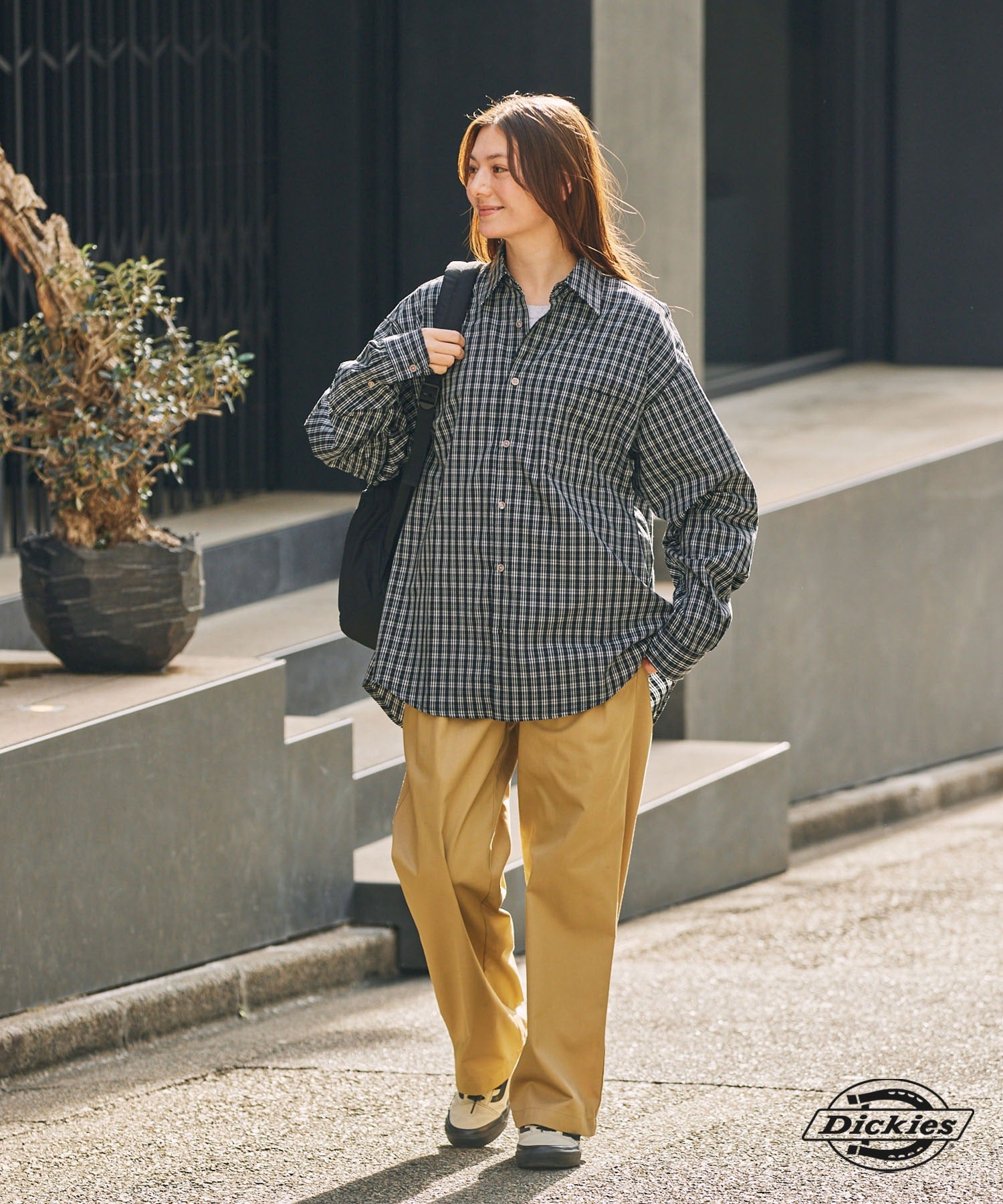 DICKIES / 別注 TC 斜紋 雙摺 直筒長褲