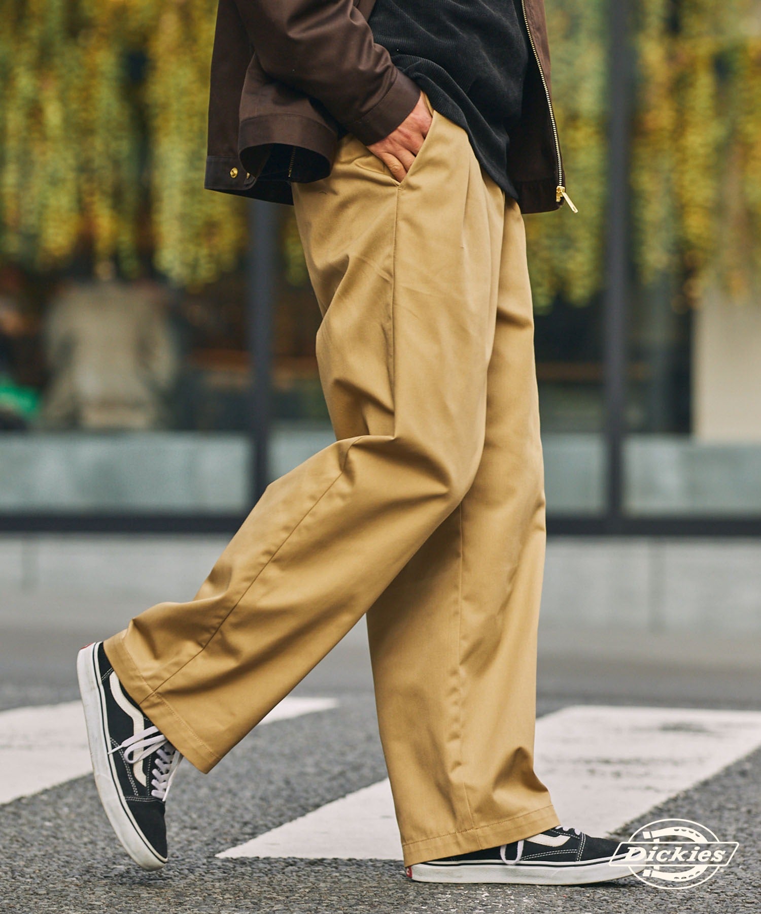 DICKIES / 別注 TC 斜紋 雙摺 直筒長褲