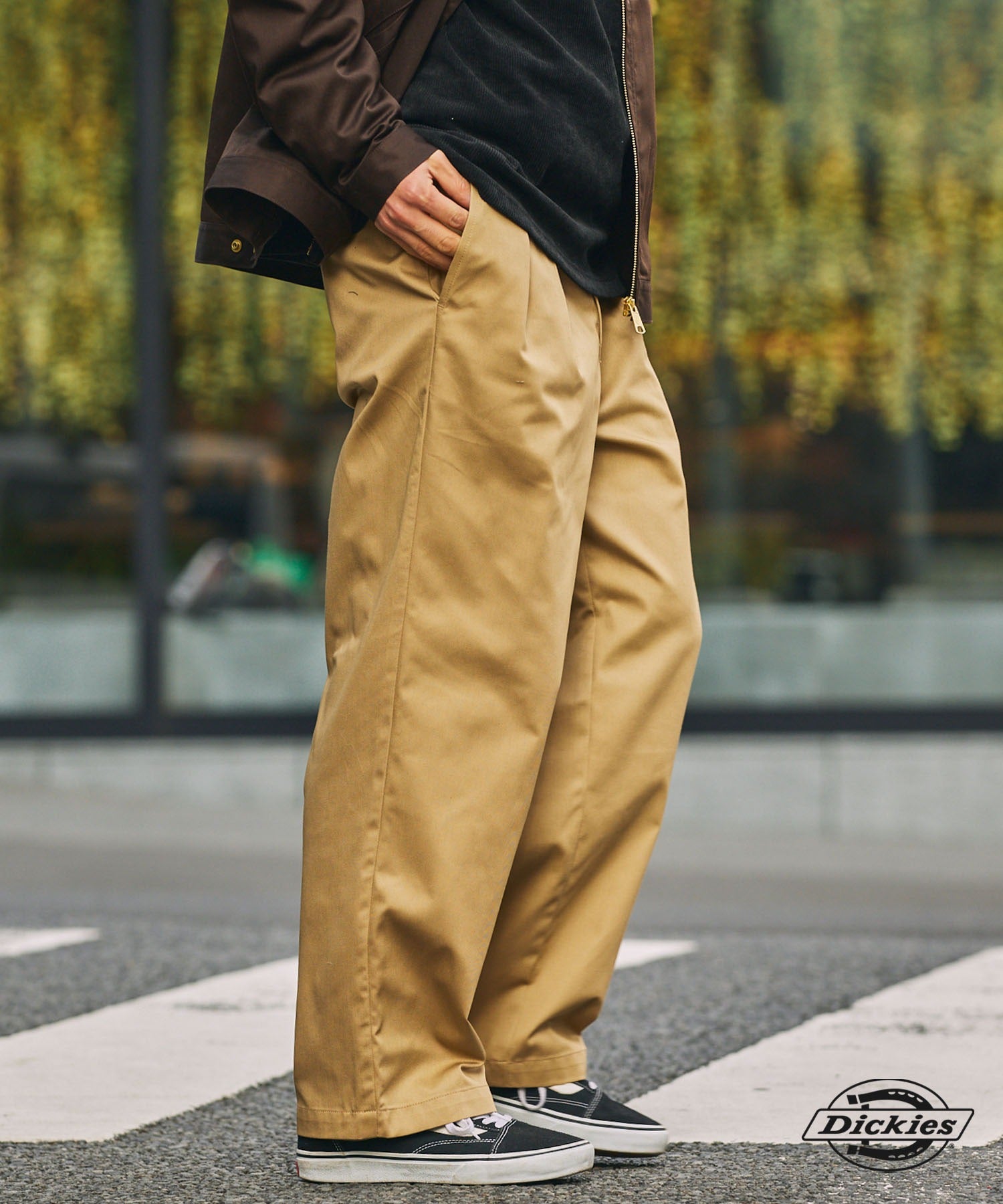 DICKIES / 別注 TC 斜紋 雙摺 直筒長褲