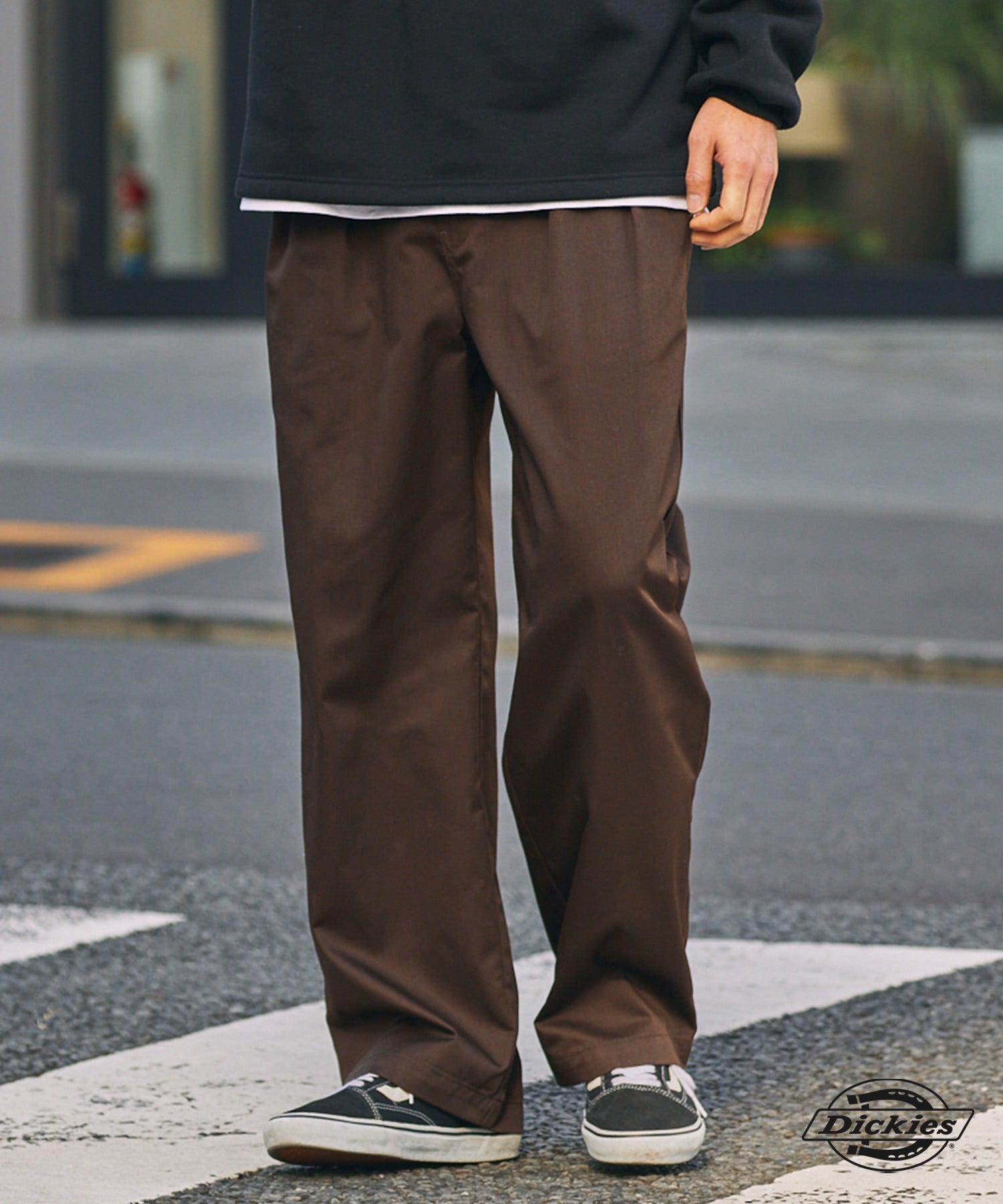 DICKIES / 別注 TC 斜紋 雙摺 直筒長褲