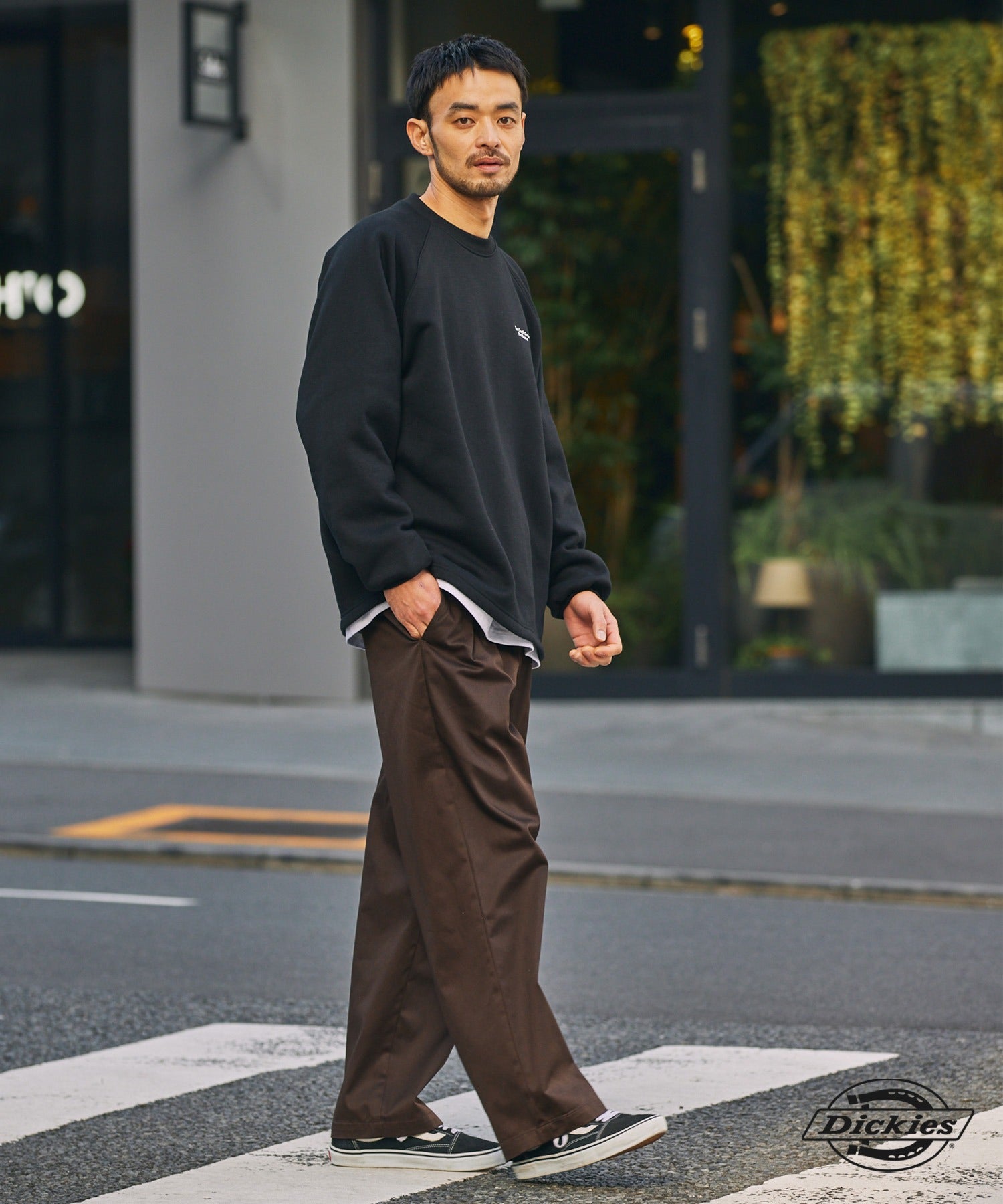 DICKIES / 別注 TC 斜紋 雙摺 直筒長褲