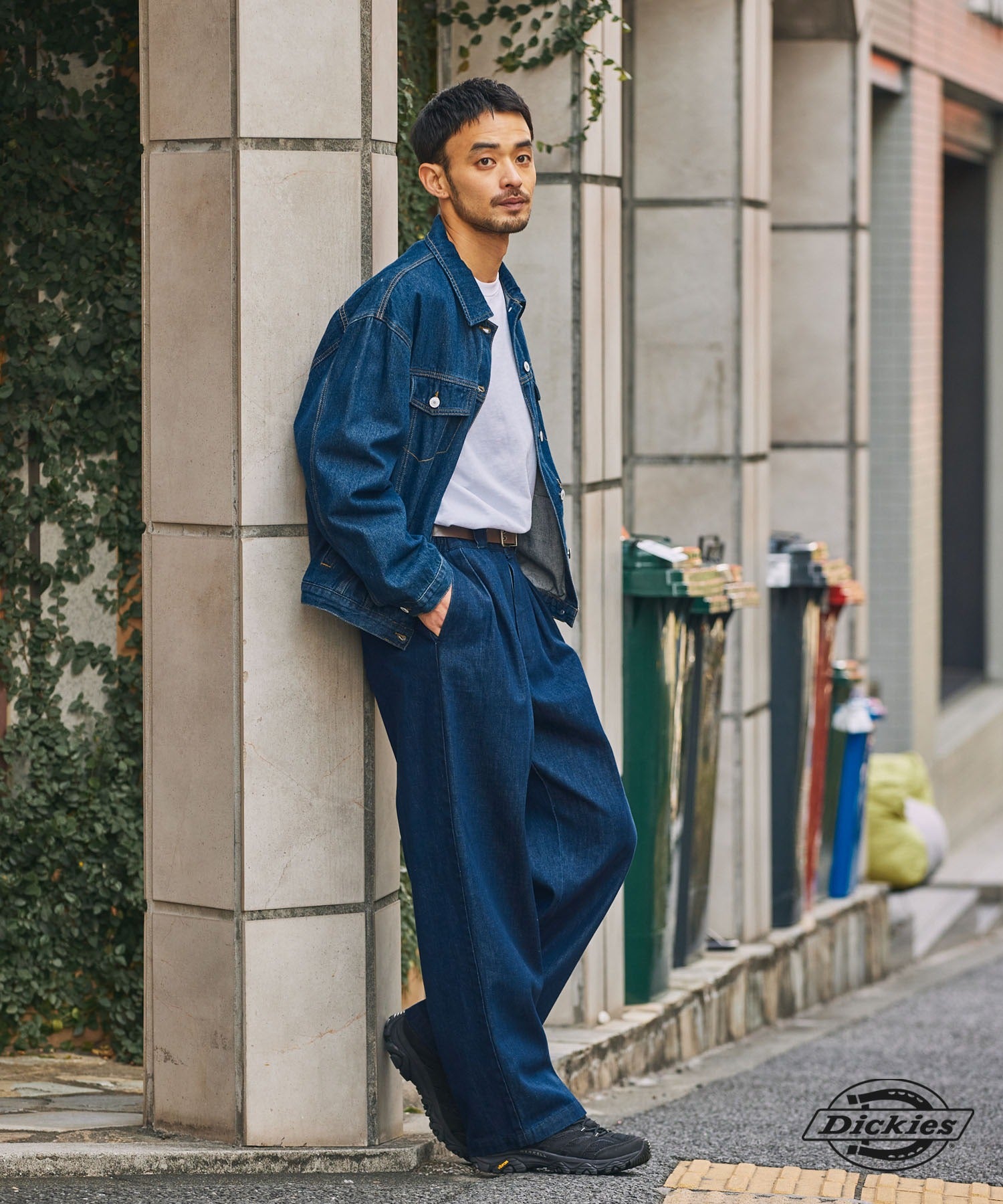 DICKIES / 別注 TC 斜紋 雙摺 直筒長褲