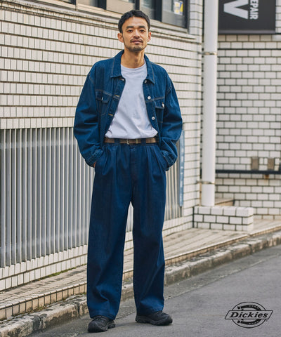 DICKIES / 別注 TC 斜紋 雙摺 直筒長褲