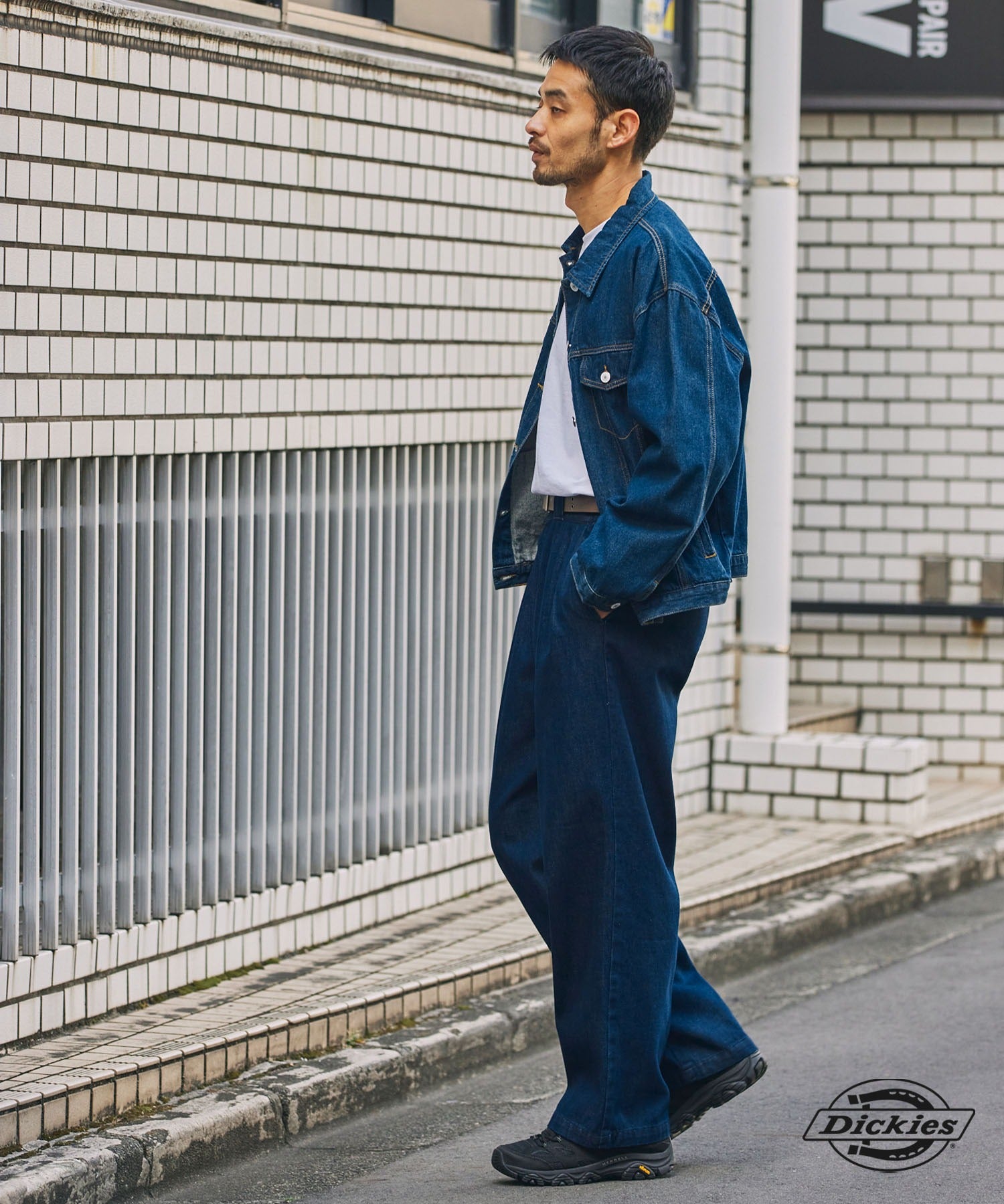 DICKIES / 別注 TC 斜紋 雙摺 直筒長褲