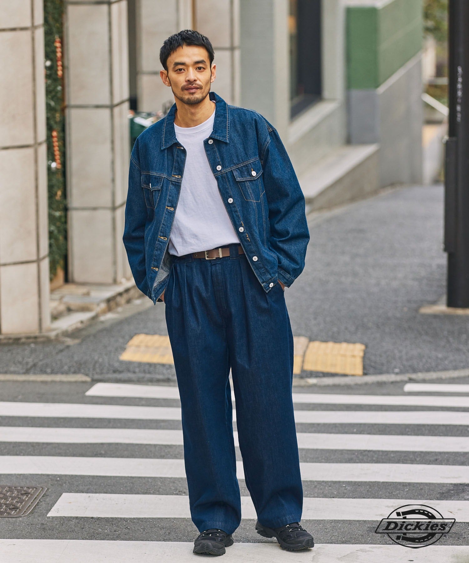 DICKIES / 別注 TC 斜紋 雙摺 直筒長褲