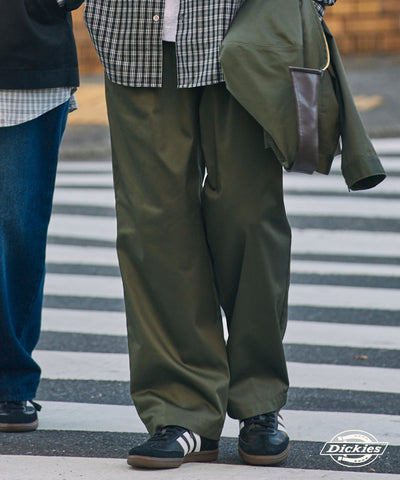 DICKIES / 別注 TC 斜紋 雙摺 直筒長褲