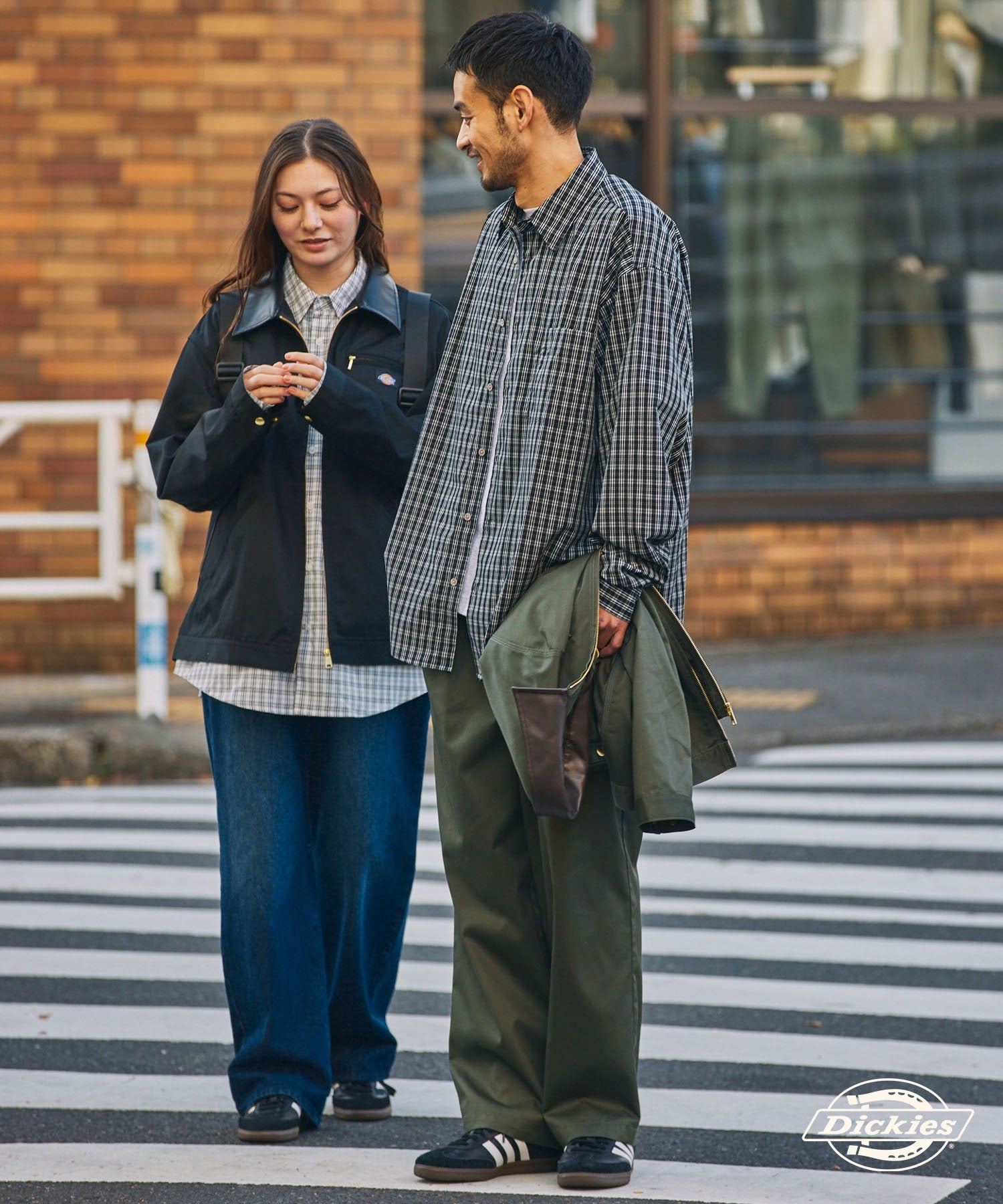 DICKIES / 別注 TC 斜紋 雙摺 直筒長褲