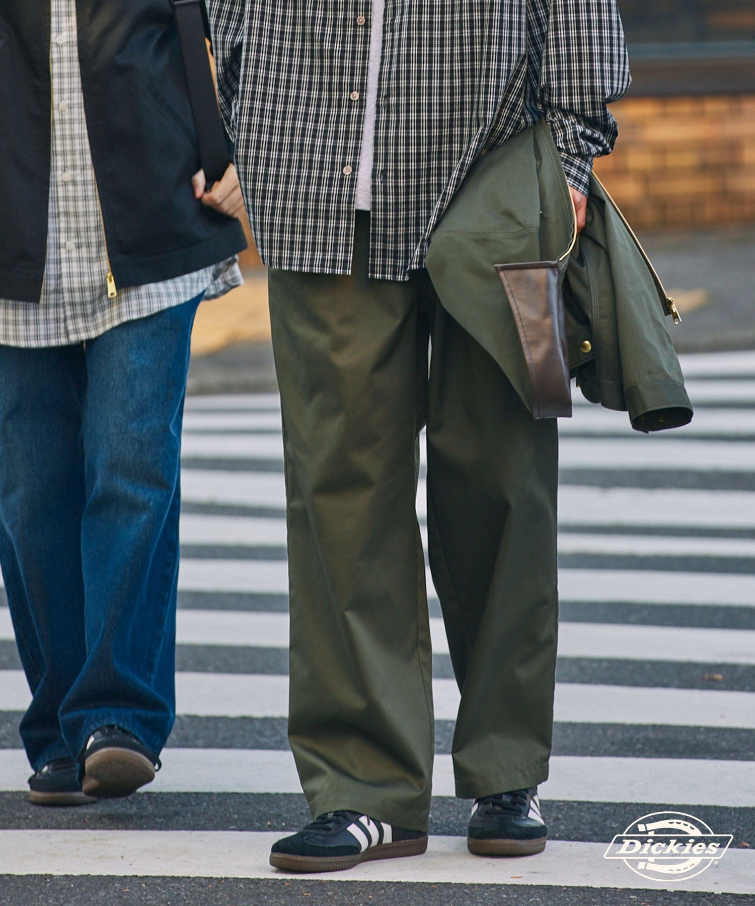 DICKIES / 別注 TC 斜紋 雙摺 直筒長褲