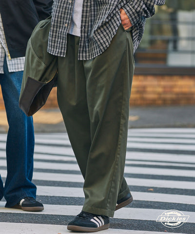 DICKIES / 別注 TC 斜紋 雙摺 直筒長褲